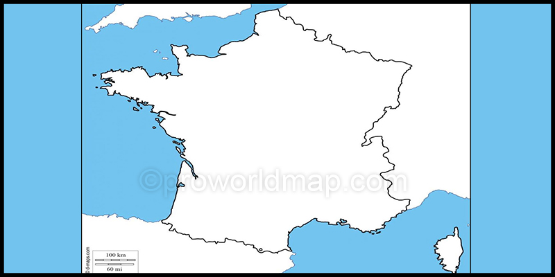 Blank Map of France