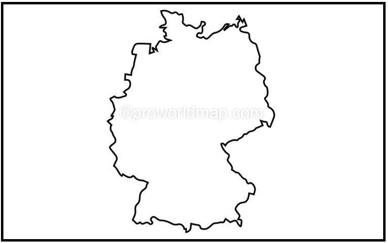 Blank Map of Germany Outline
