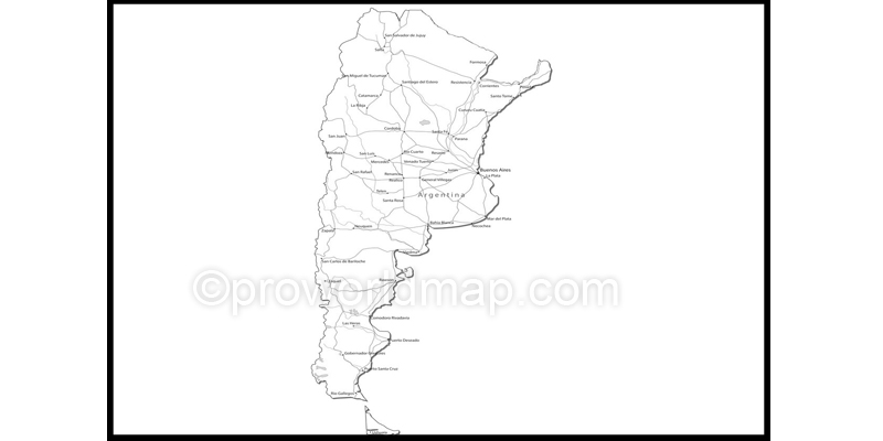 Labeled Map of Argentina
