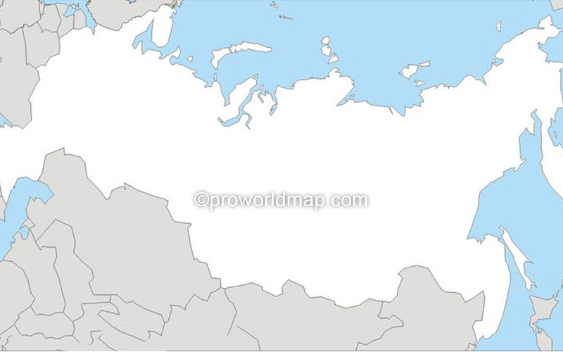 Map of Russia For Practice Worksheet